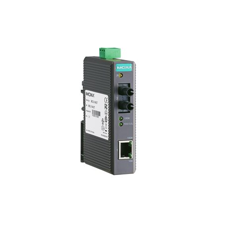 Moxa IMC-21-M-ST 入門工業級 乙太網路轉光纖媒體轉換器